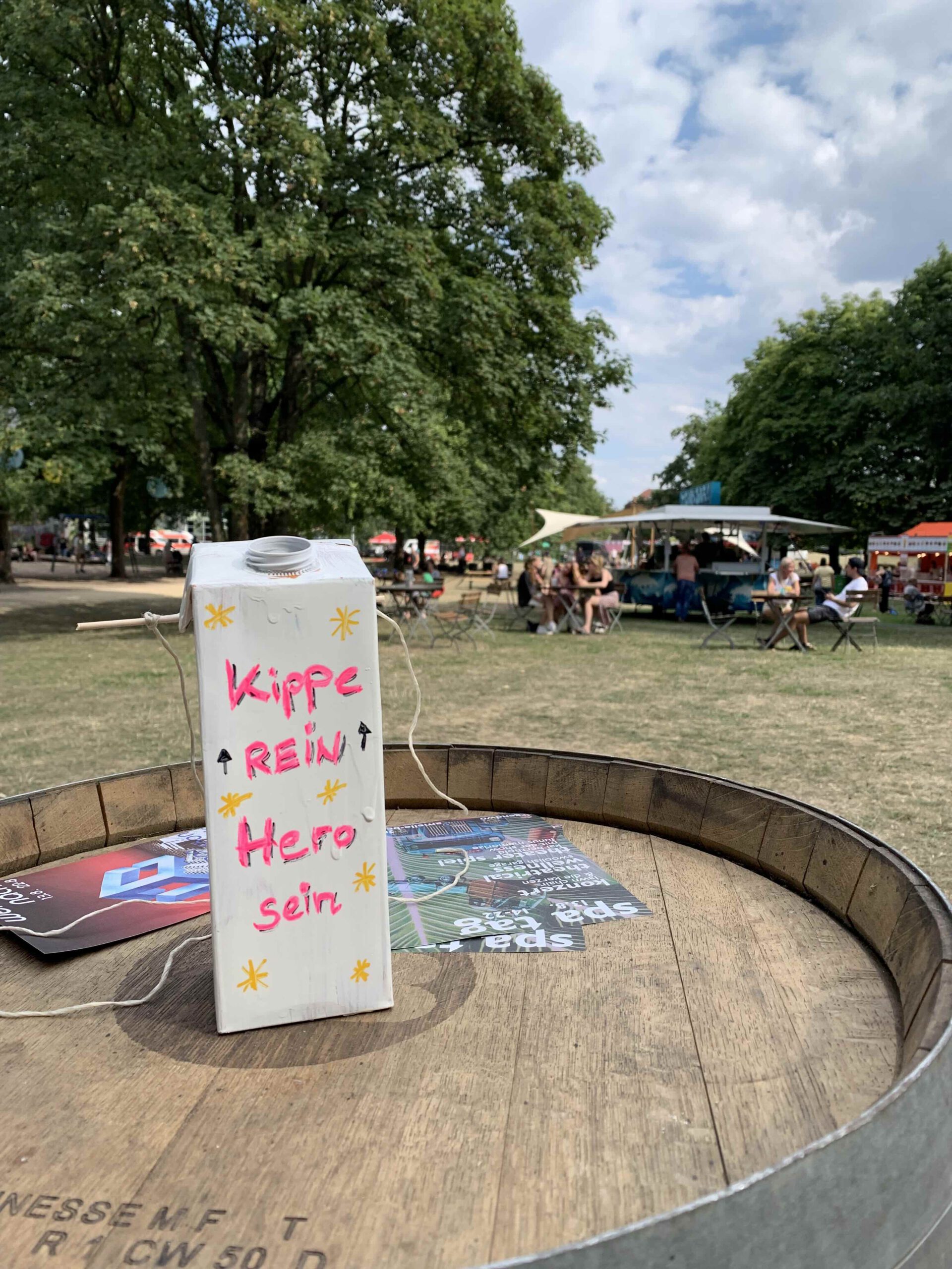 Kippe rein Hero sein-Kippenfänger beim Summersounds